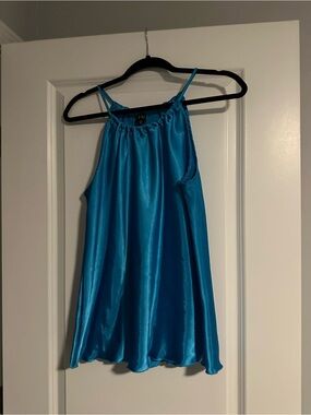 Satin Cami Top – Vibrant Teal/Cobalt Blue